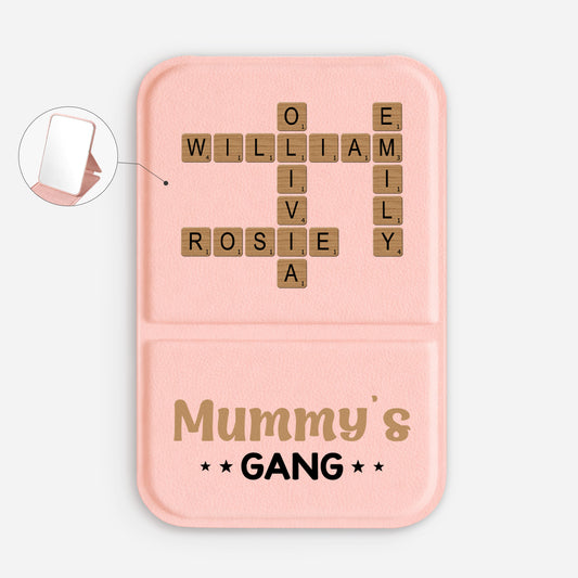 3402AUK1 personalised grandmas gang crossword compact mirror for grannymum 3402aj8q5a