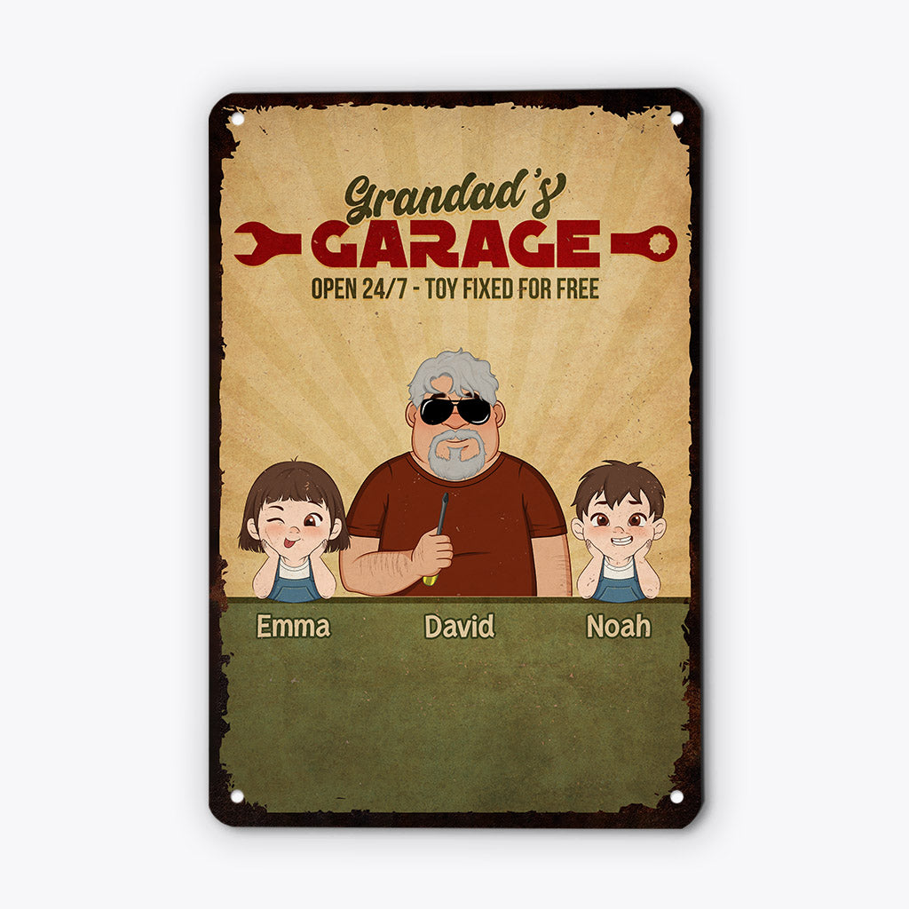 3405EUK1 daddys garage metal sign personalised gifts for dad_d150d4ec 595d 45f2 9087 6f5644873da7