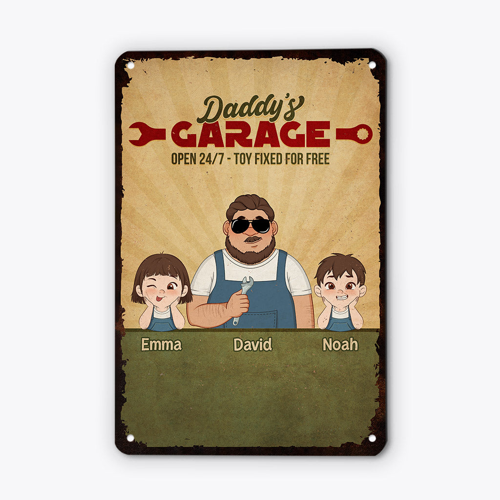 3405EUK2 daddys garage metal sign personalised gifts for dad_7a1b233b da6a 4c83 a818 d2760b5f820e