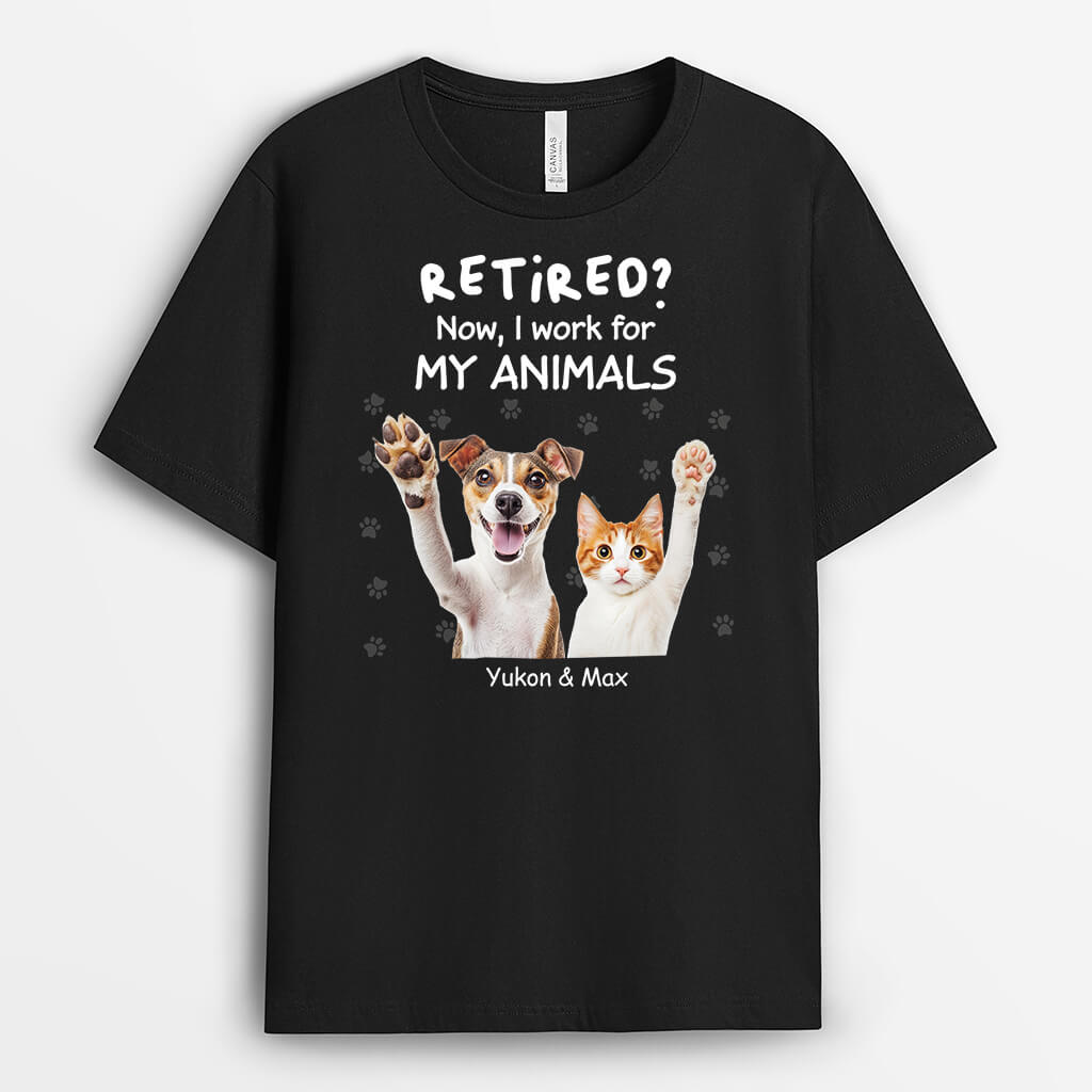 3420AUK1 retirement t shirt personalised gifts for dog lovers