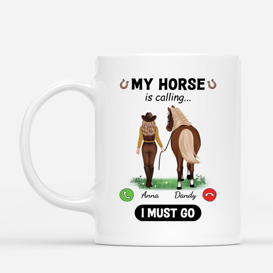 3426MUK1 my horse is calling mug personalised gifts for female_3737e47c adb8 4e90 9133 550ca276c357