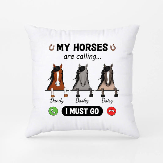 3427PUK1 my horse is calling pillow personalised gifts for pet lovers