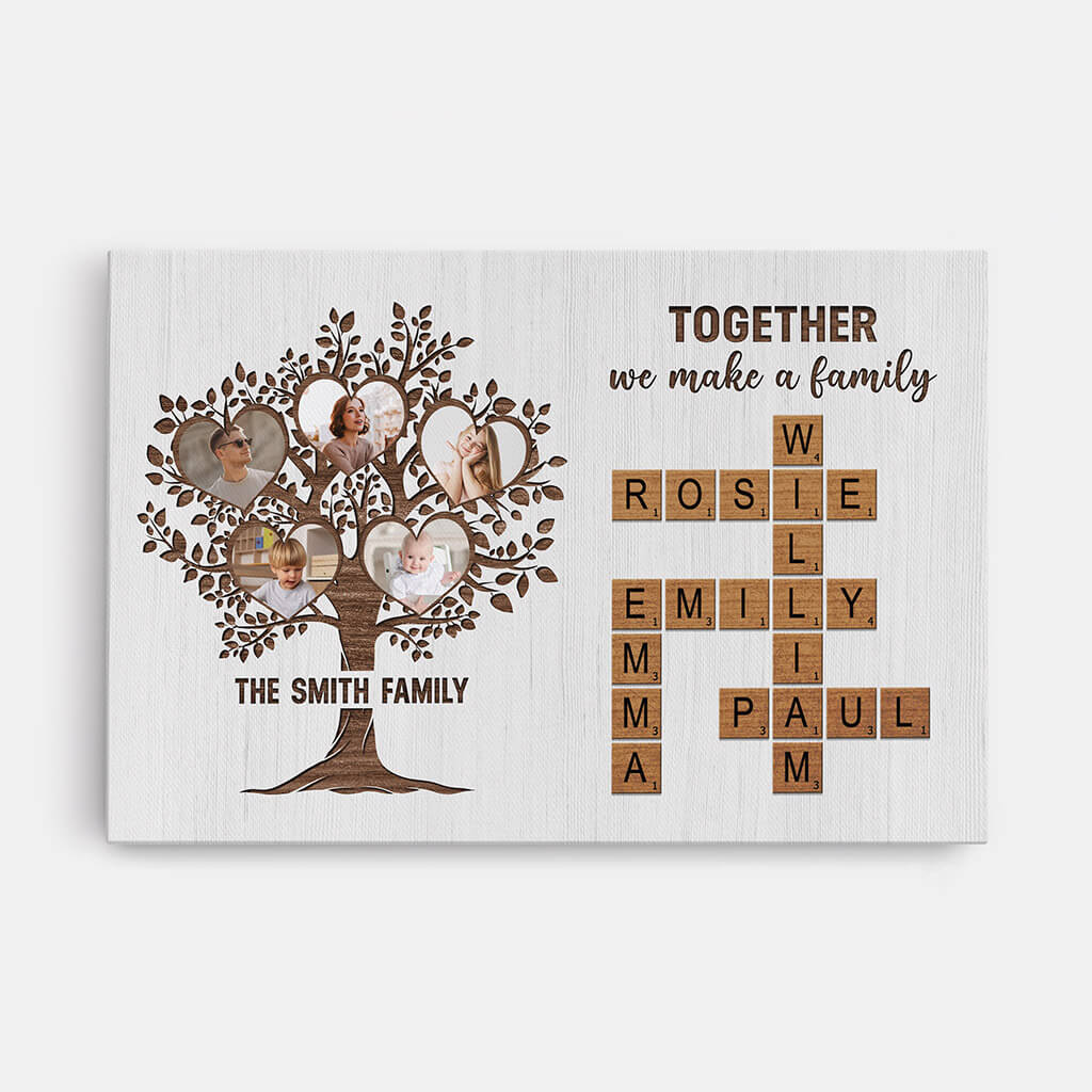 3438CUK1 the love between family crossword canvas personalised gifts for family