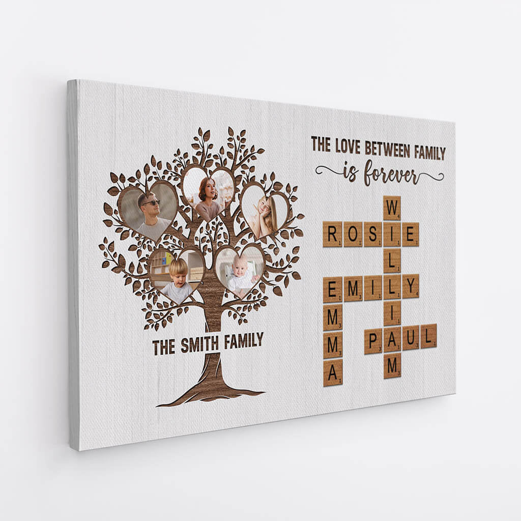3438CUK2 the love between family crossword canvas personalised gifts for family