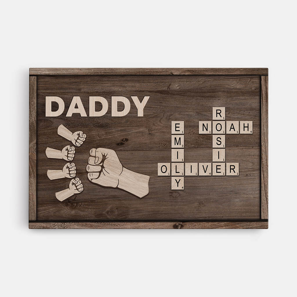 3440CUK1 daddy fist punch t shirt personalised gifts for dad