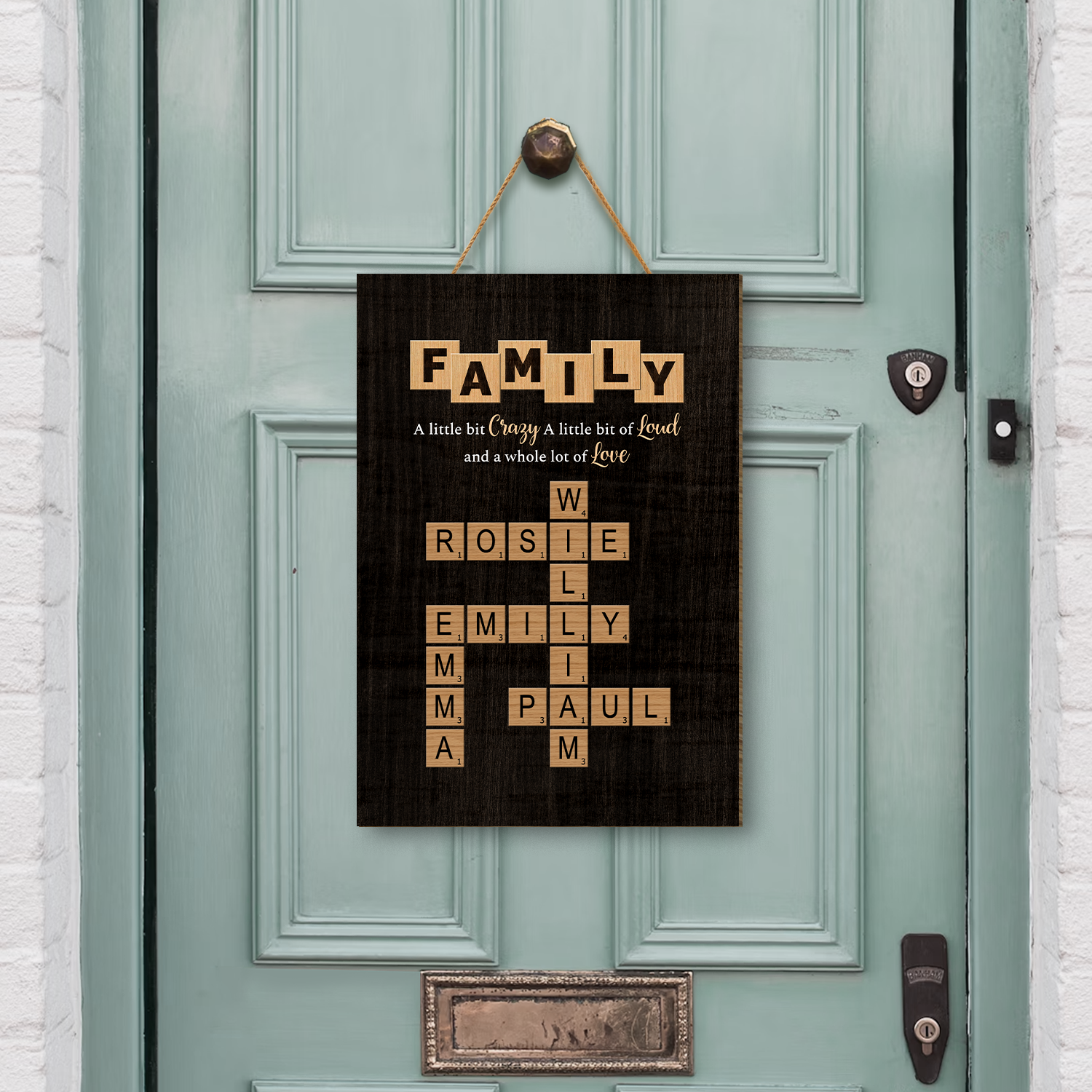 3446QUS2 personalized wooden signs crossword gifts for family 3446QKT5I