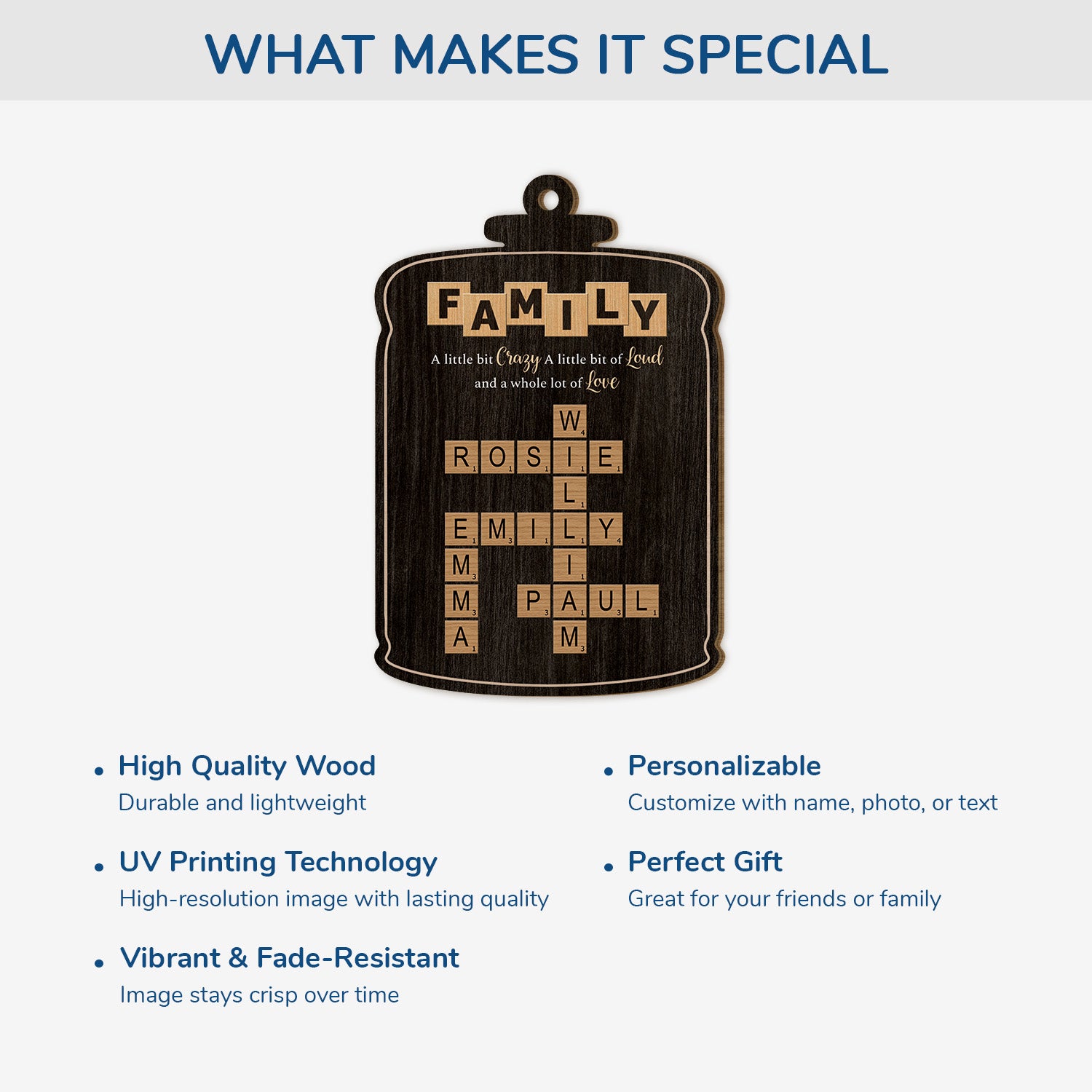 3446QUS4 personalized wooden signs crossword gifts for family 3446QKT5I