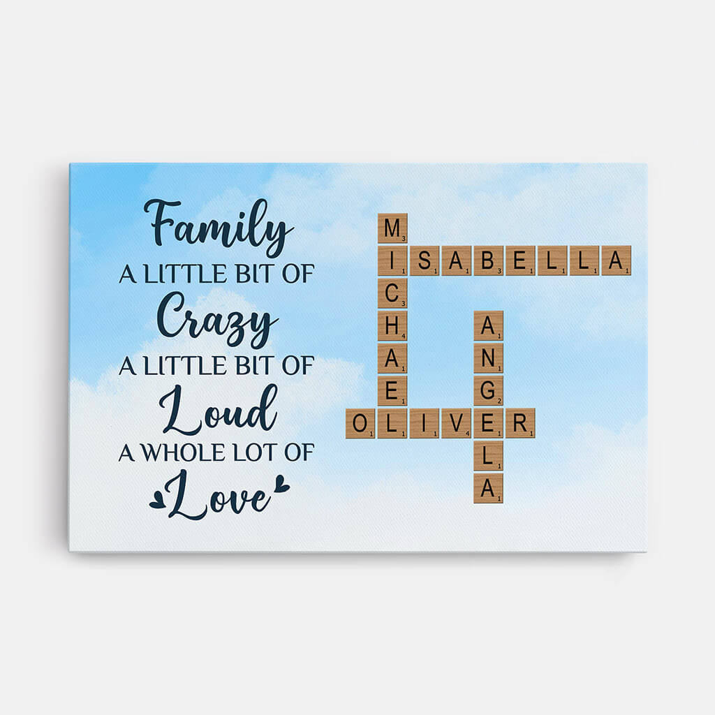 3455CUK1 family a little bit of crazy crossword canvas personalised gifts for grandma_c8fafc63 ef34 40fc a726 e07360af55b3