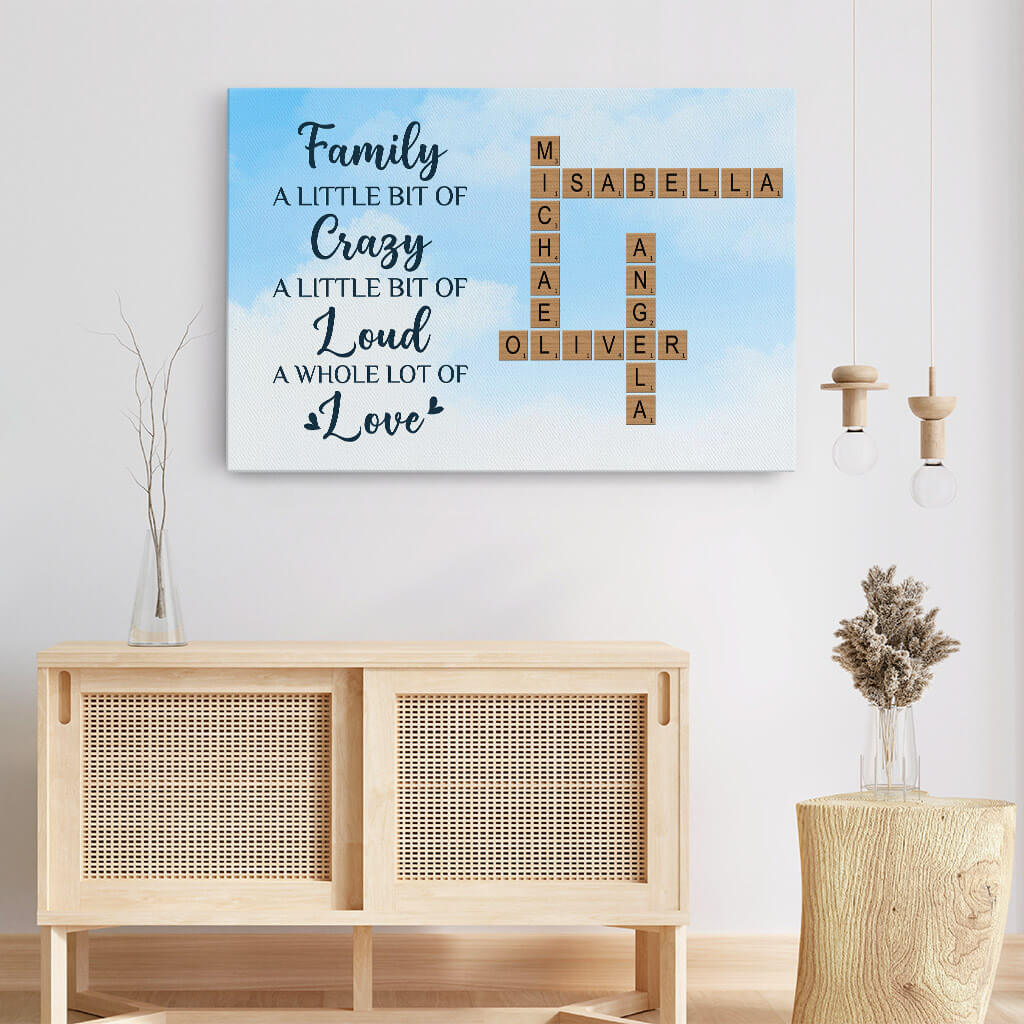 3455CUK3 family a little bit of crazy crossword canvas personalised gifts for grandma_de325749 a03b 425d 8756 7d088104446b