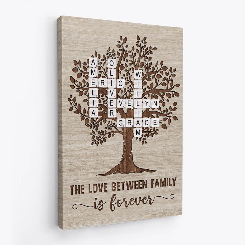 3459CUK2 the love between family tree canvas personalised gifts for family