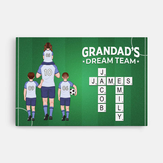 3460CUK1 daddys dream team crossword canvas personalised gifts for dad
