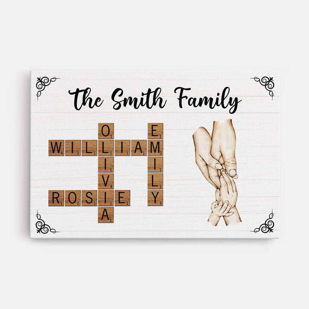 3463CUK1 the smith family crossword canvas personalised gifts for family