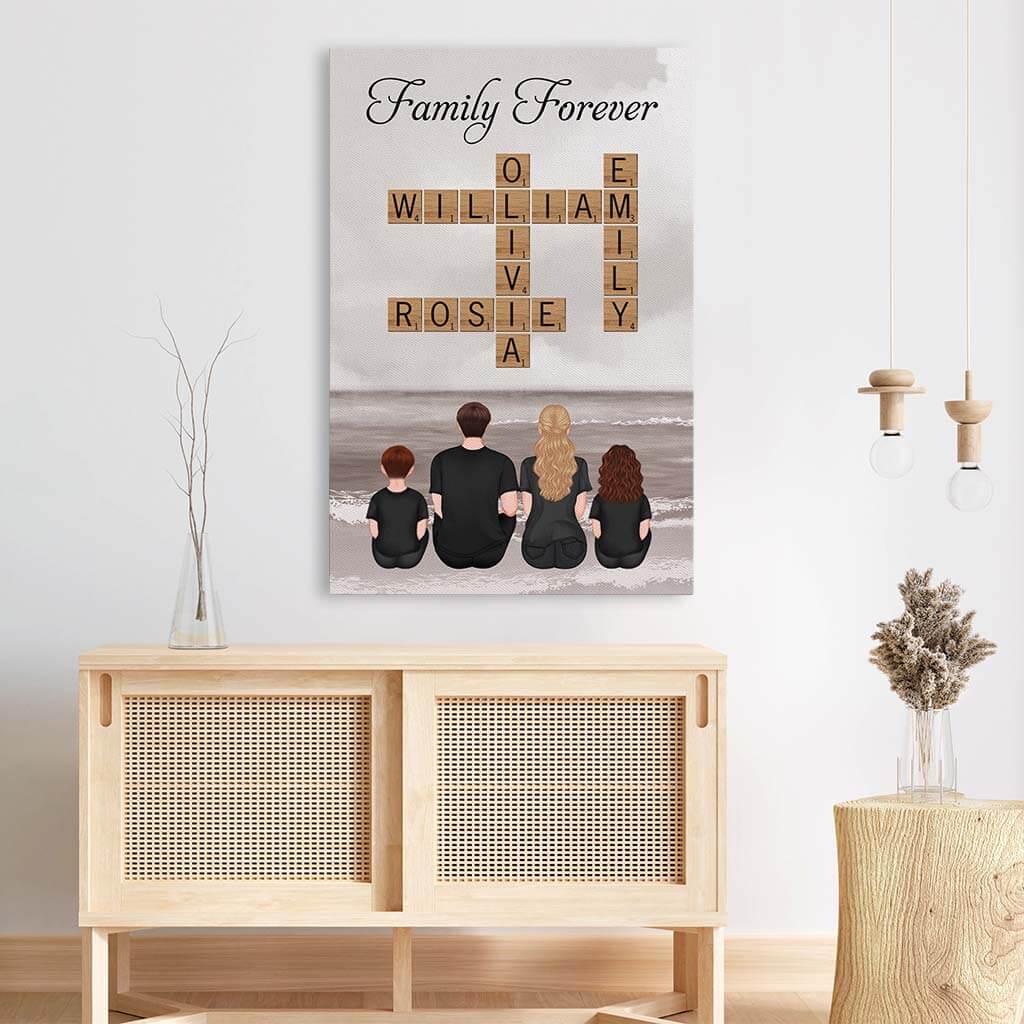 3465CUK3 family forever canvas personalised gifts for family