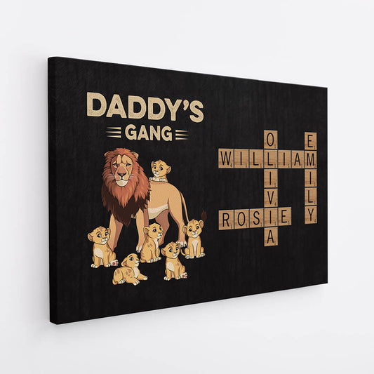 3466CUK2 the gang of dad canvas personalised gifts for dad