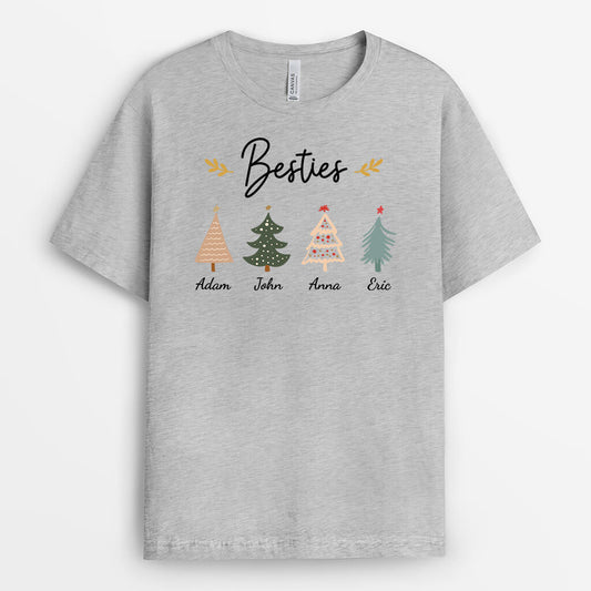3472AUK2 xmas sister besties t shirt personalised gifts for sister