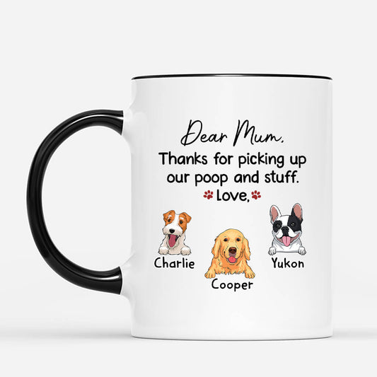 3473MUK2 dear dad thanks for picking up my poop and stuff mug personalised gifts for dog dad
