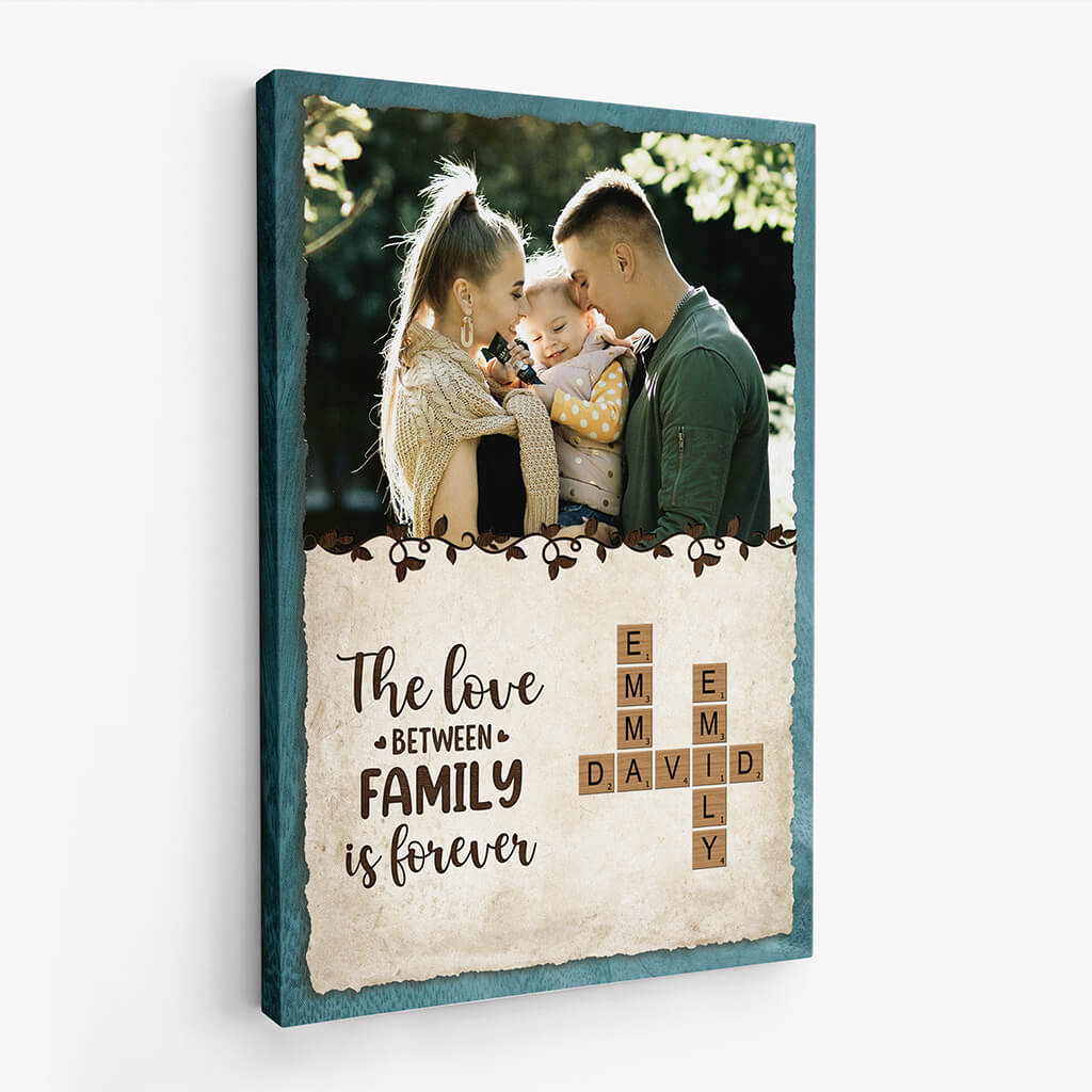 3489CUK2 together we make a family crossword canvas customised gifts for family