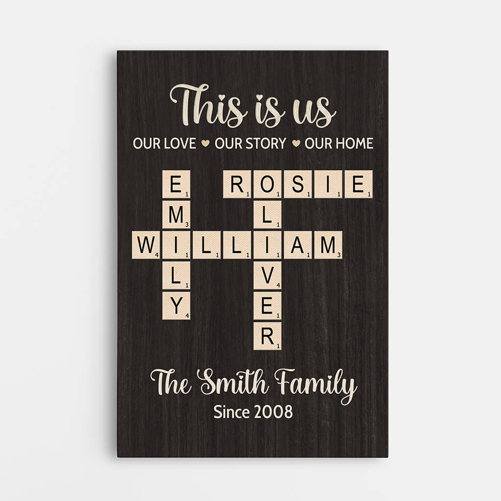3490CUK1 this is us canvas personalised gifts for family