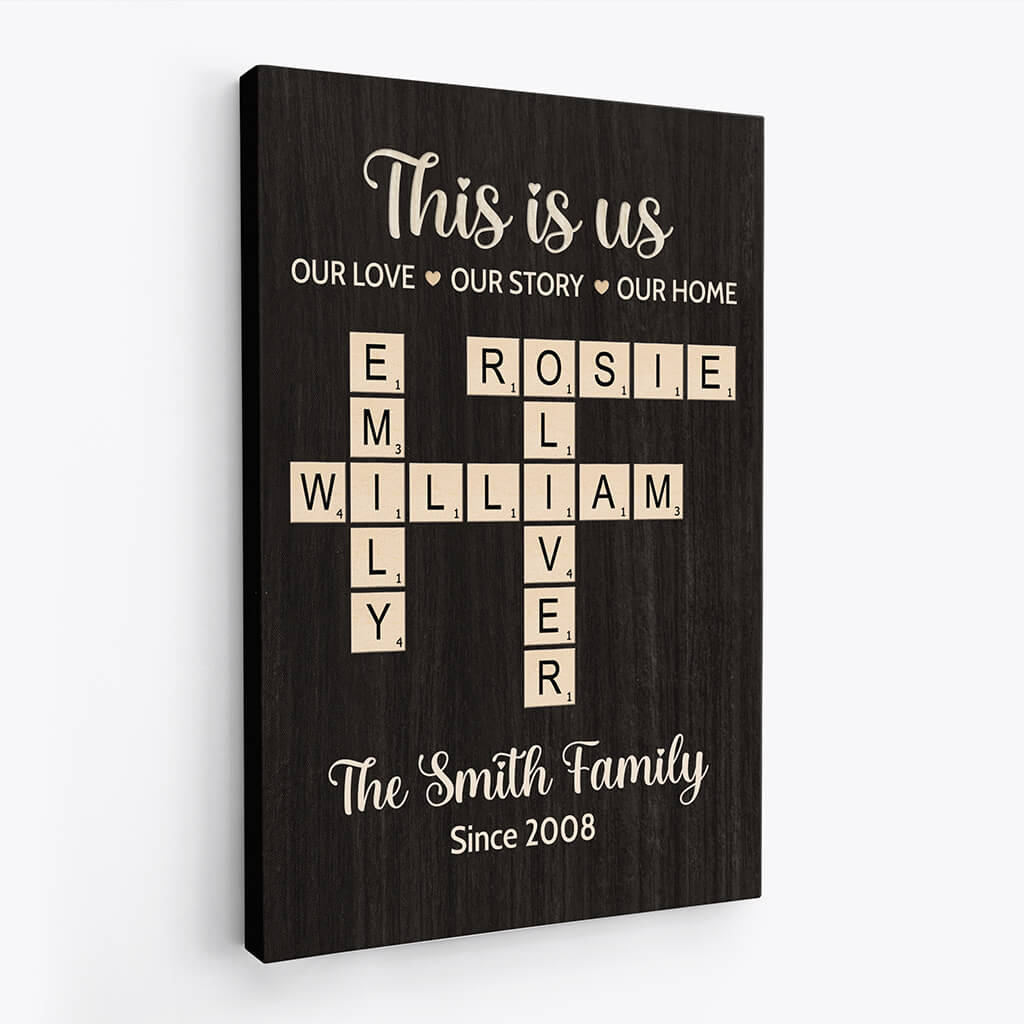 3490CUK2 this is us canvas personalised gifts for family
