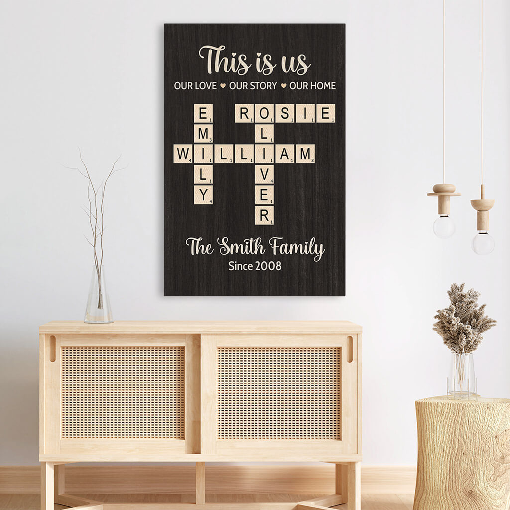 3490CUK3 this is us canvas personalised gifts for family