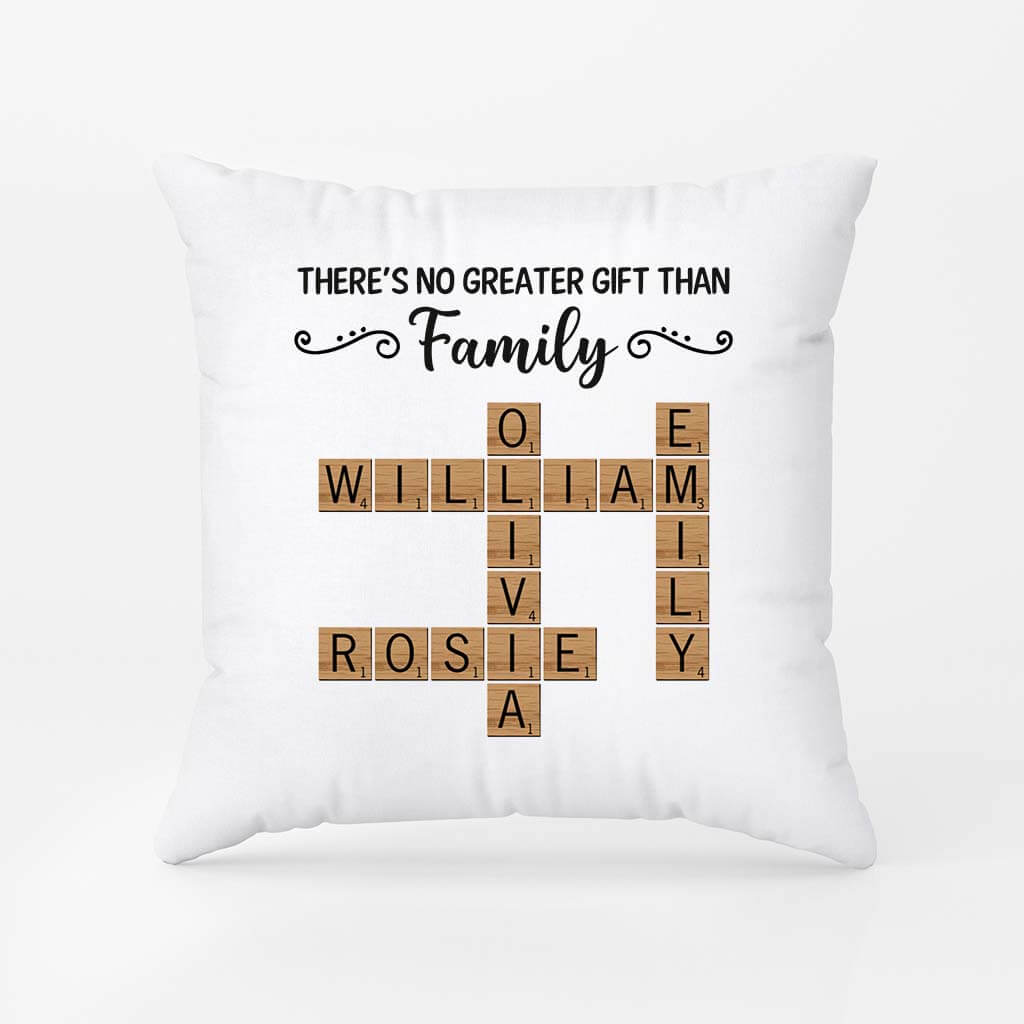 3498PUK1 theres no greater gift than family pillow customised gifts for family