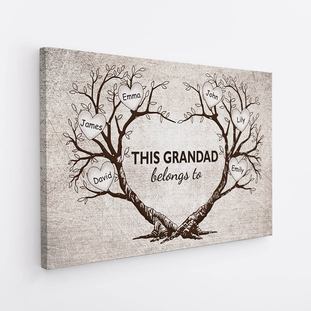 3500CUK2 this grandma belongs to tree canvas personalised gifts for grandma