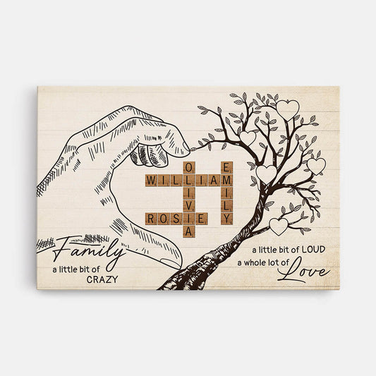 3503CUK1 family a little bit of crazy canvas personalised gifts for grandparents