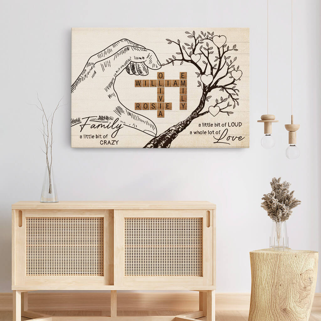 3503CUK3 family a little bit of crazy canvas personalised gifts for grandparents