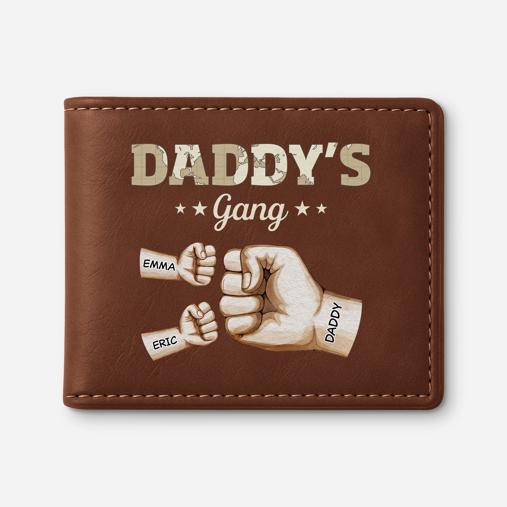 3508JUK1 personalised daddy gang leather wallet 3508J5I3B