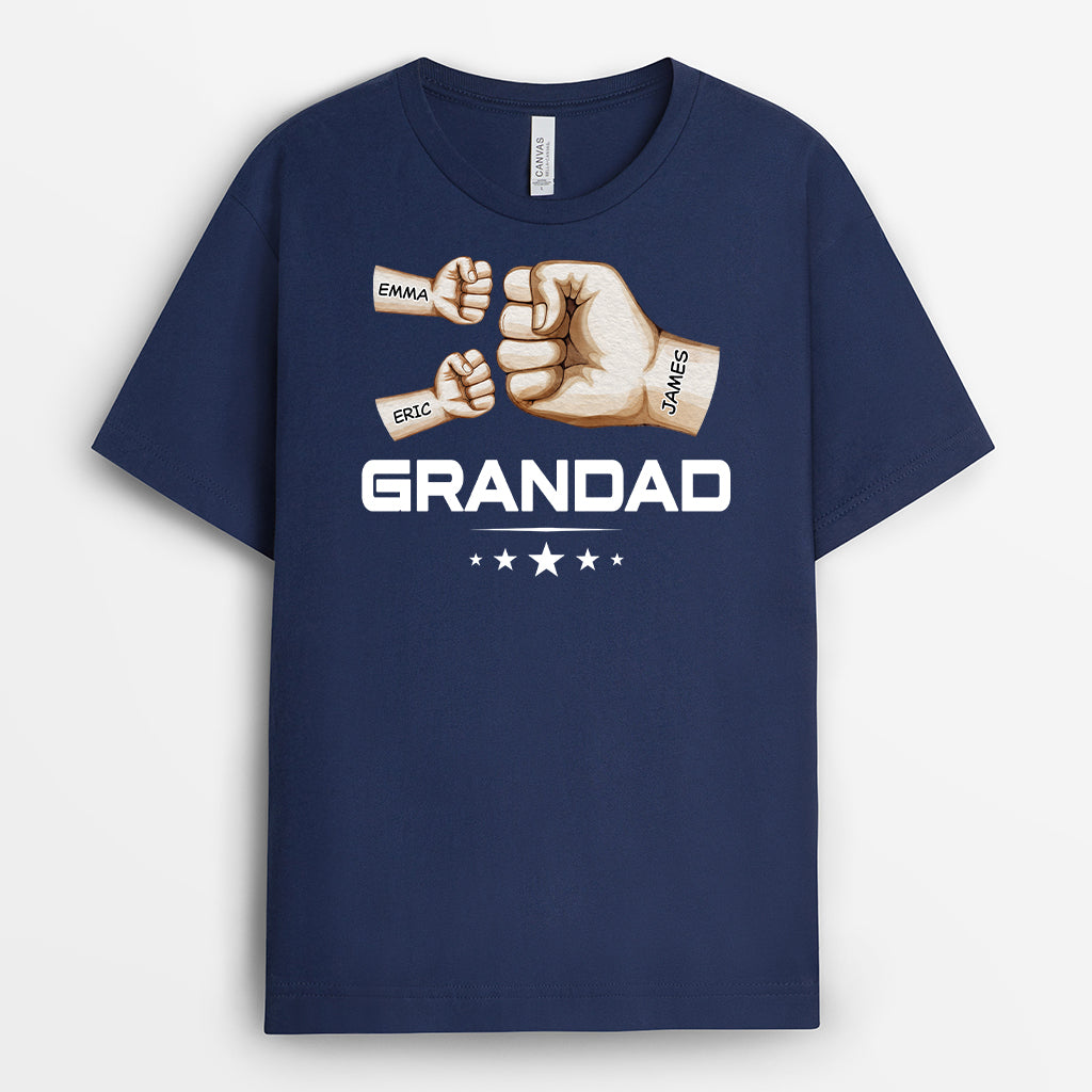 3509AUK2 daddy watercolour fist bump with kids t shirt personalised gift ideas for dad_2106a6b3 b8d0 4730 ac1b fe6a6187429f