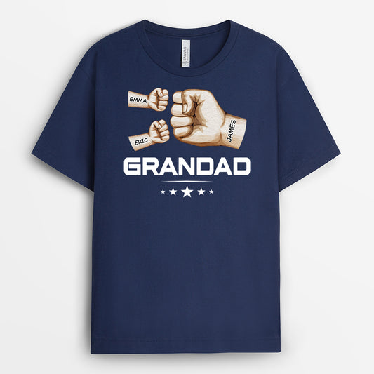 3509AUK2 daddy watercolour fist bump with kids t shirt personalised gift ideas for dad_2106a6b3 b8d0 4730 ac1b fe6a6187429f