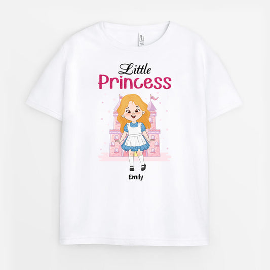 3512AUK1 little princess t shirt personalised gift for kids girl