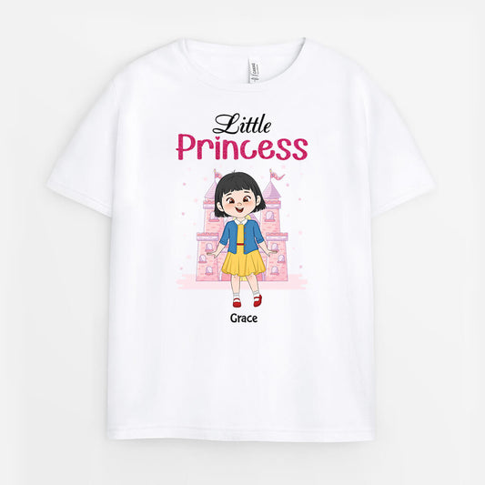 3512AUK2 little princess t shirt personalised gift for kids girl