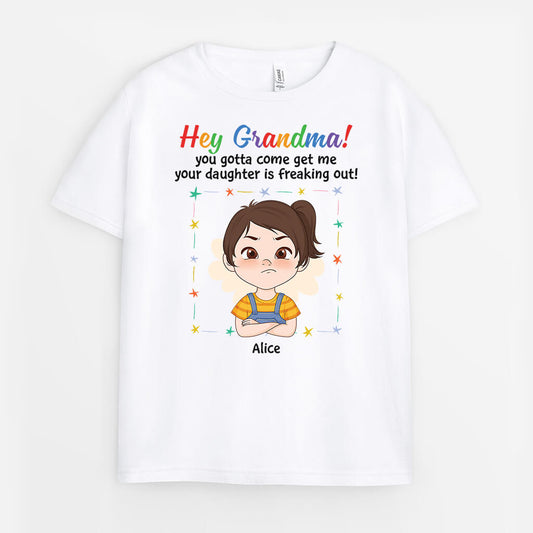 3513AUK1 grandma you gotta come get me kid t shirt funny gifts for kids