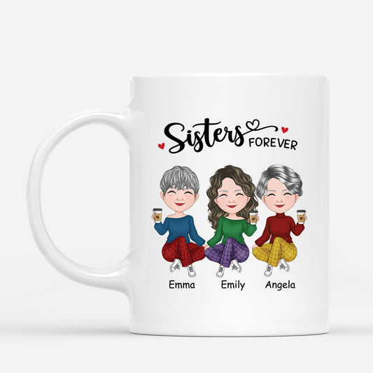 3519MUK1 sisters forever mug  personalised gifts for siblings
