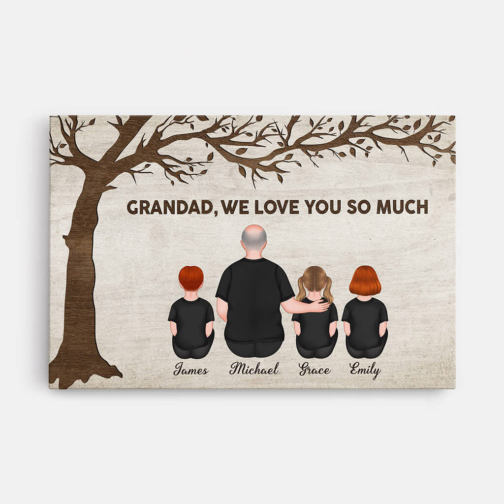 3529CUK1 grandad we love you so much canvas  customised gifts for grandad_bfb1b53c 86f6 4234 8f1b a0a4f219445c