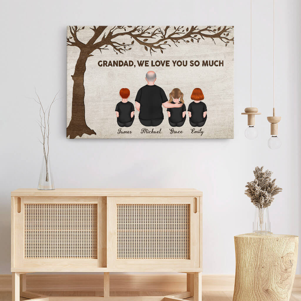 3529CUK3 grandad we love you so much canvas  customised gifts for grandad_a6c09c06 482a 4fa7 99b5 a843b0f5d385