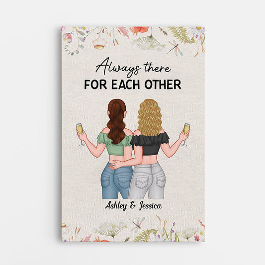 3532CUK1 always there for each other canvas for bestie personalised gifts for bestie