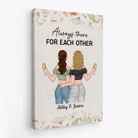3532CUK2 always there for each other canvas for bestie personalised gifts for bestie