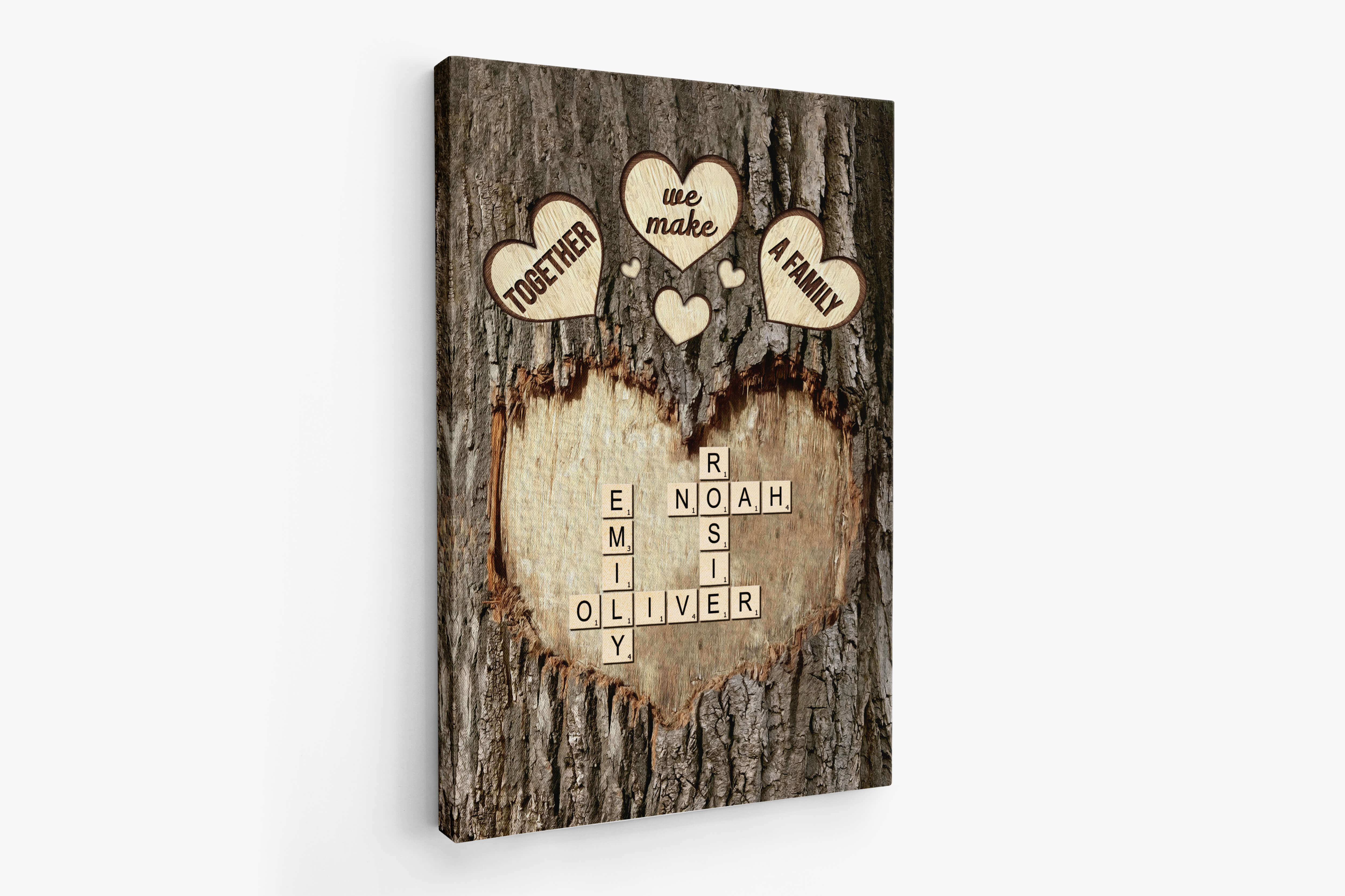 3554CUK2 together we make a family tree canvas personalised gifts for grandparents parents