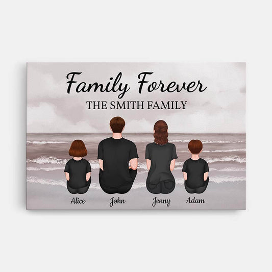 3556CUK1 family forever canvas print personalised family presents