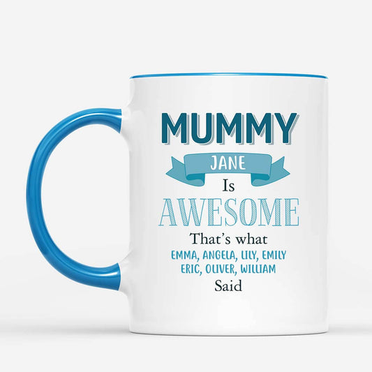 3564MUK2 mummy grandma is awesome mug personalised presents for grandma mum