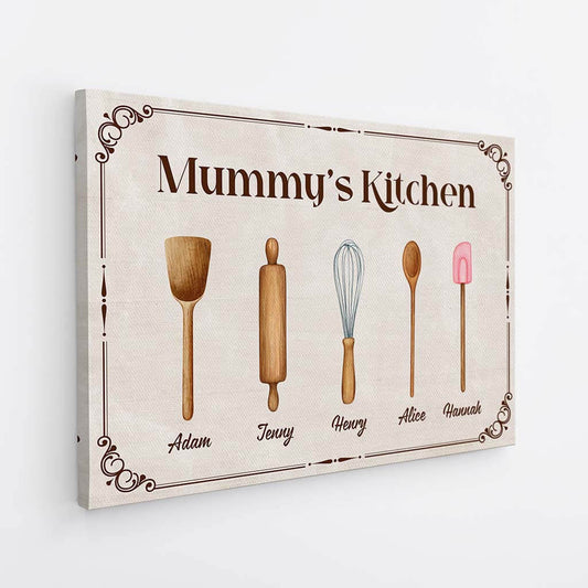 3565CUK2 mummy grandmas kitchen canvas personalised presents for her
