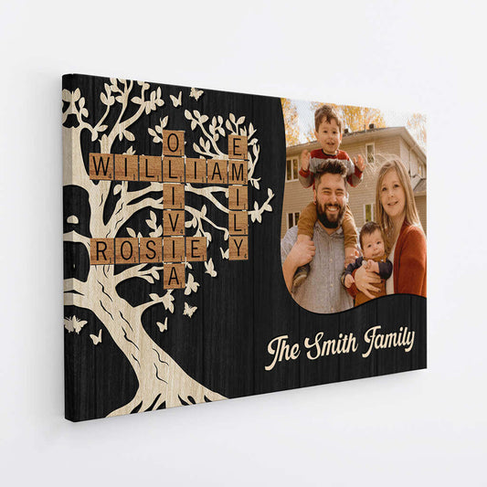3578CUK2 family crossword photo canvas personalised family gift