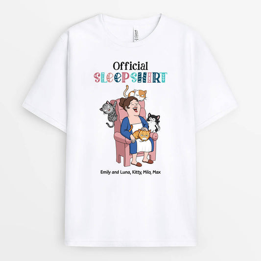 3583AUK1 official sleepshirt for cat mum  personalised cat t shirt