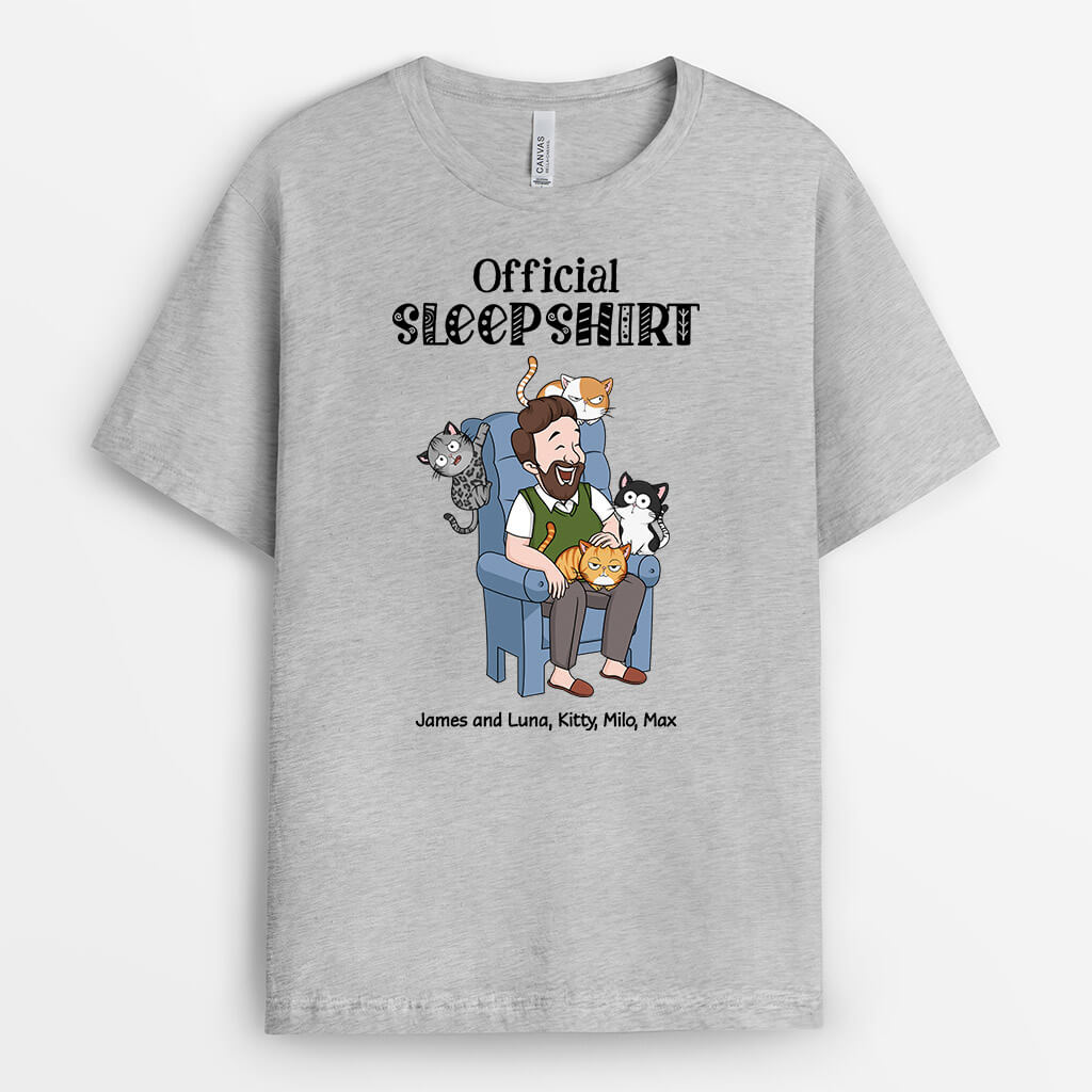 3583AUK2 official sleepshirt for cat mum  personalised cat t shirt