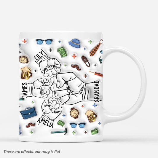 3604MUK2 grandad daddy fist bump 3d mug  personalised grandad dad gifts_80588bdc 66be 46e3 81d4 80060fb39e39