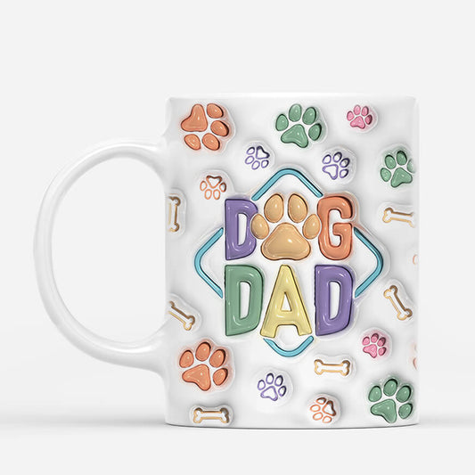 3609MUK2 dog dad fist bump 3d mug personalised dog gifts for owners
