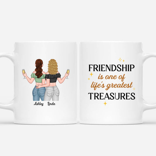 3642MUK1 friendship is the most precious treasure personalised mug for best friends