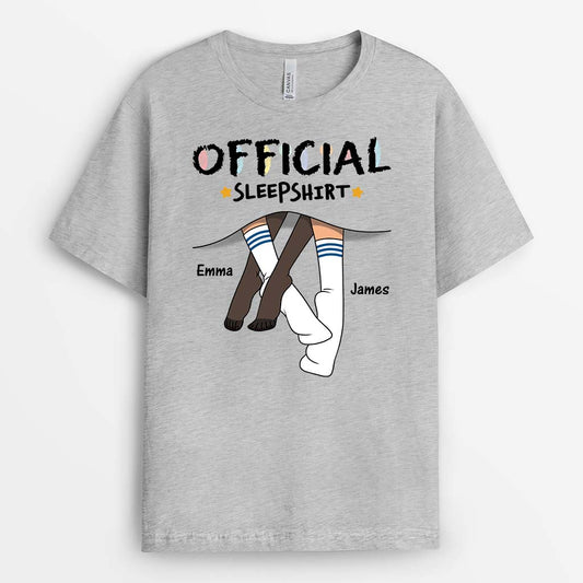 3650AUK2 official sleepshirt personalised couple t shirt
